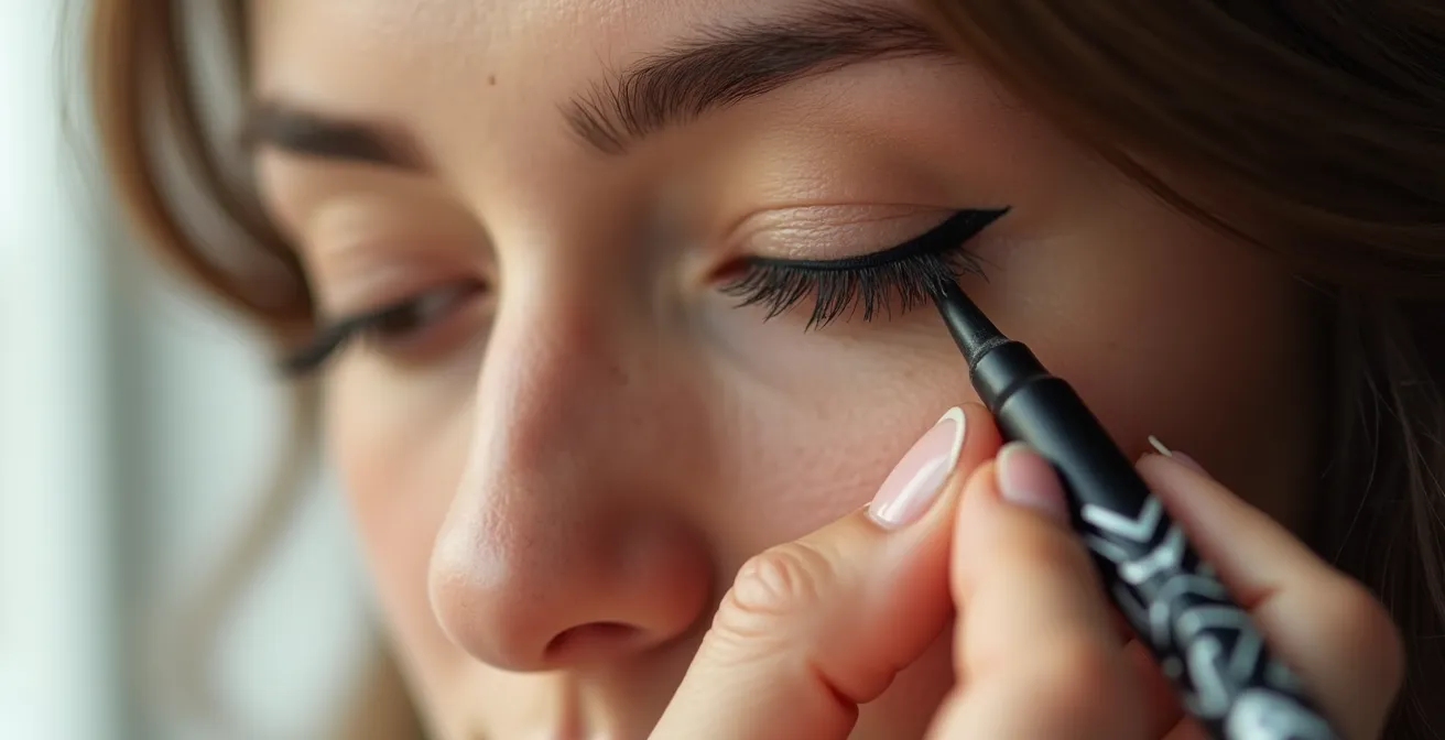 Präzise Kajal-Anwendung an der oberen Wasserlinie für dichteren Wimpernkranz